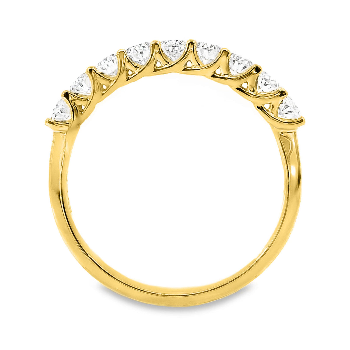 18ct Yellow Gold Natural Oval Diamond Dress Ring 0.86ct TDW