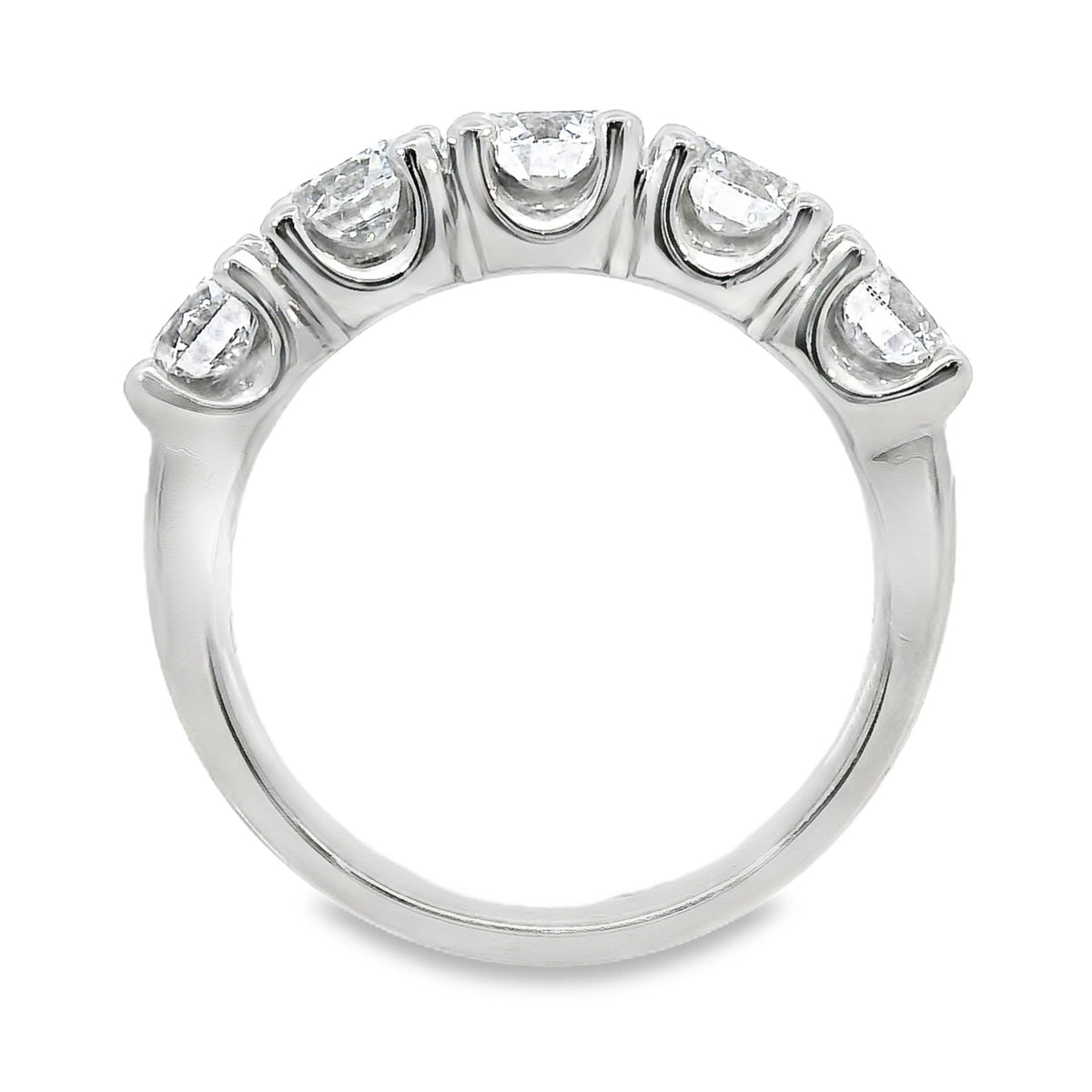 18ct White Gold Lab Grown Diamond 5 Stone Ring 2.50ct TDW