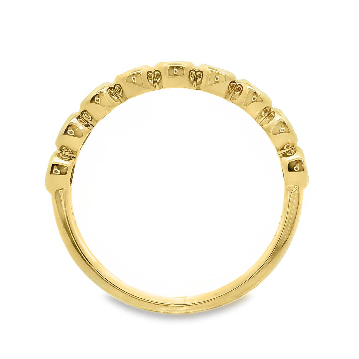 9ct Yellow Gold Lab Grown Diamond Bezel Set Ring