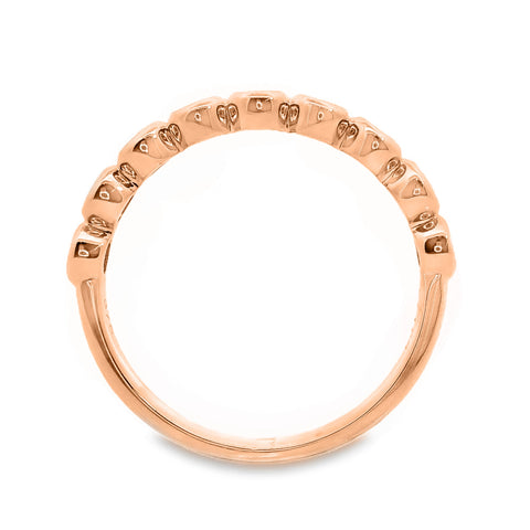 9ct Rose Gold Lab Grown Diamond Bezel Set Ring