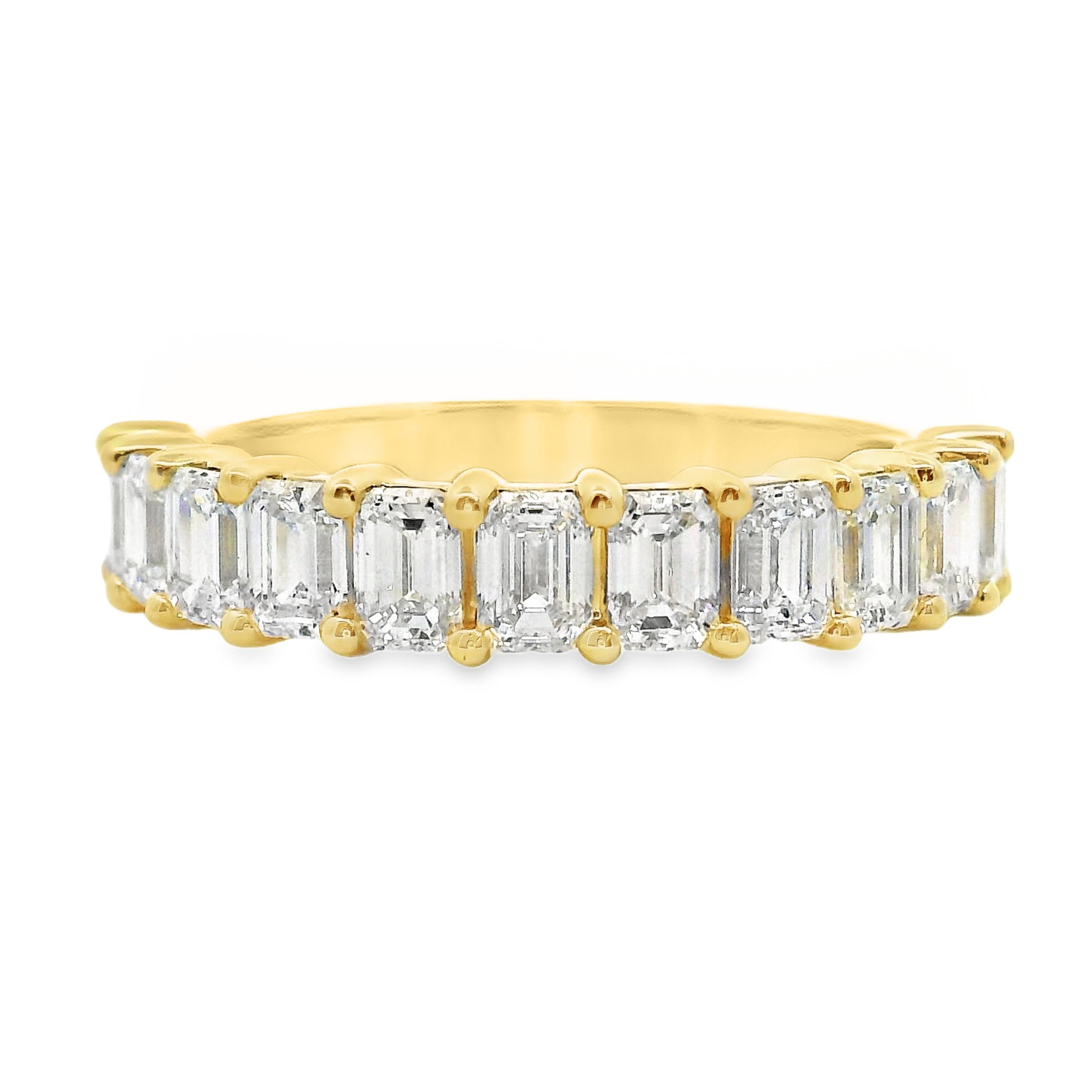 Emerald Cut Diamond Ring Claw Set