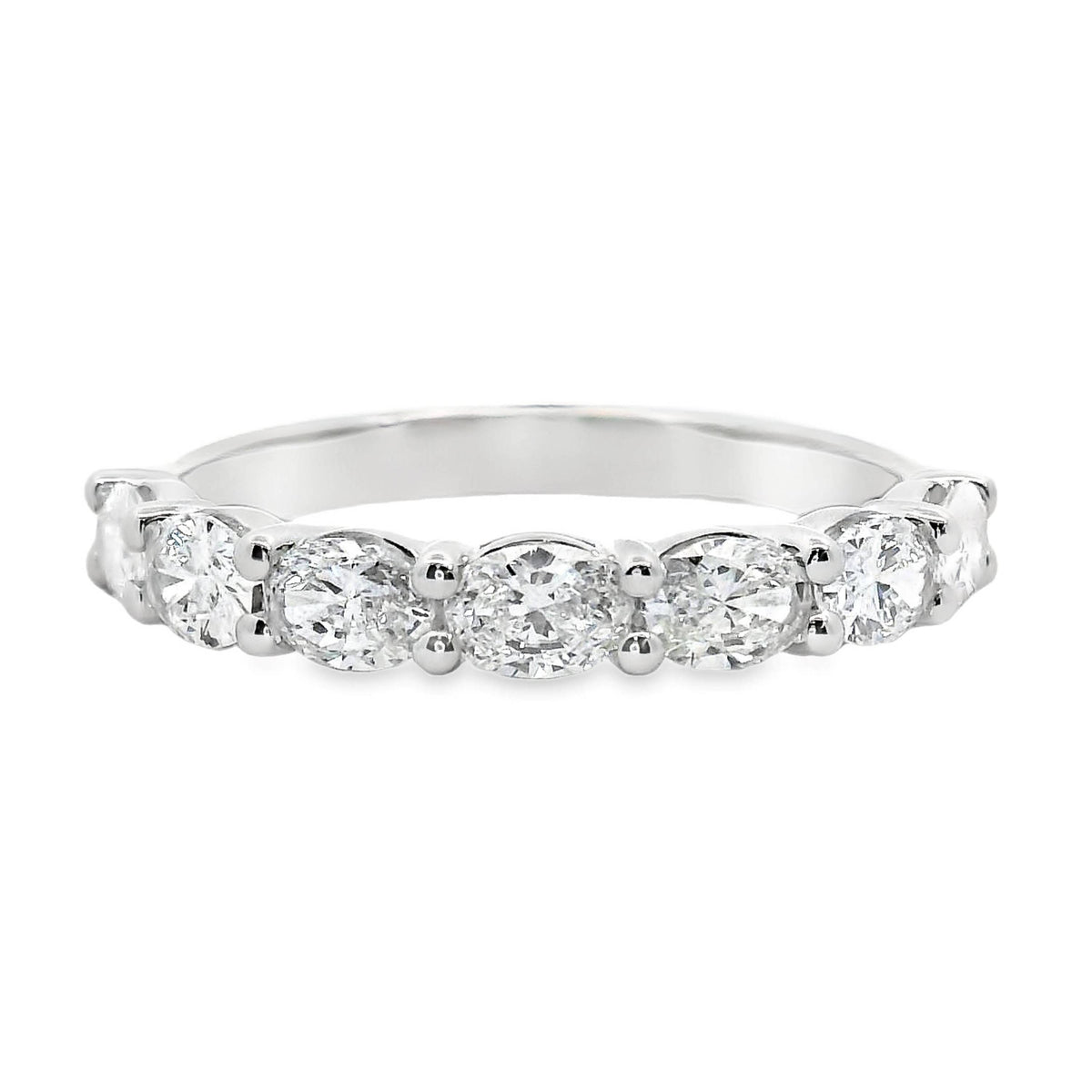 9ct White Gold Lab Grown Diamond Oval Cut Claw Set Ring