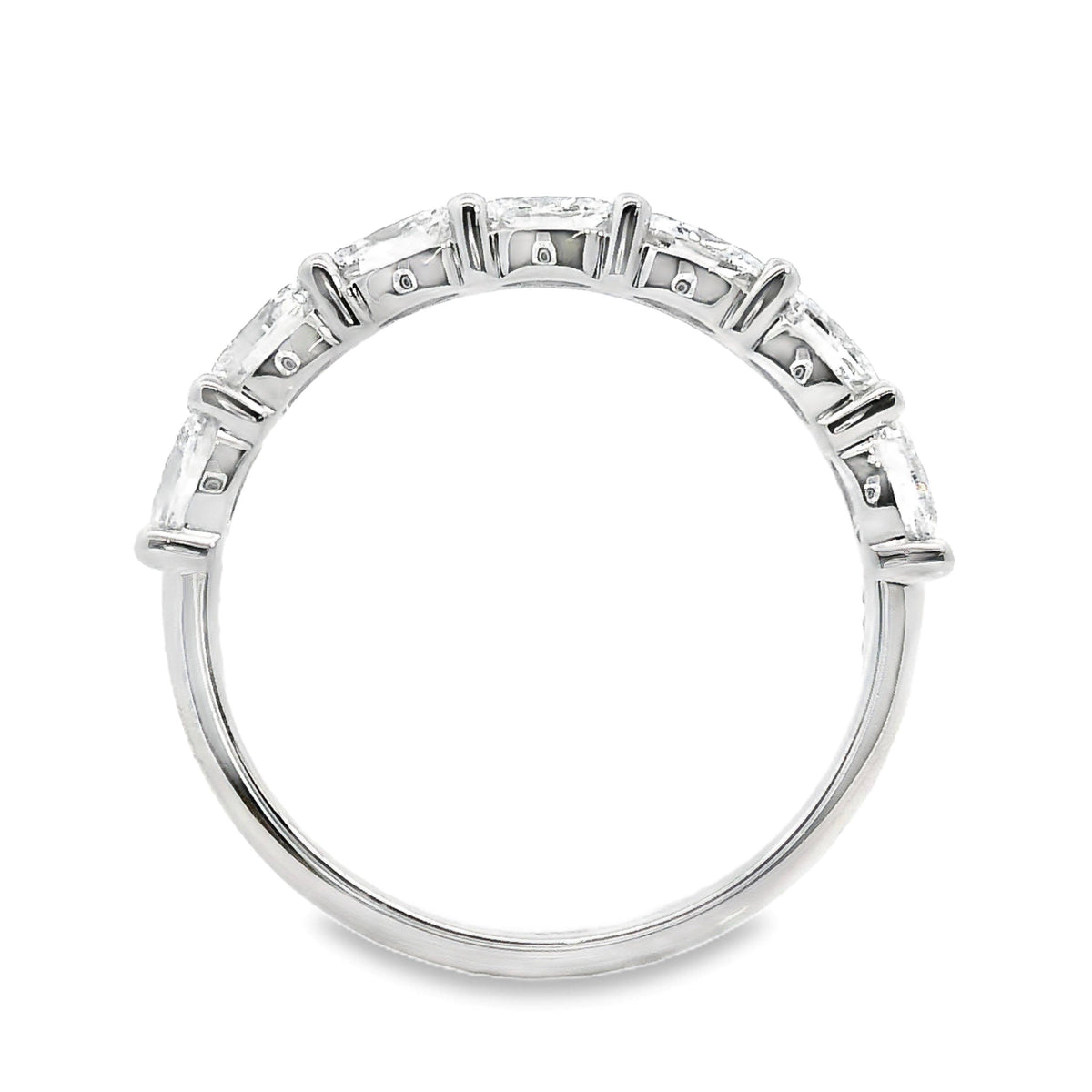 9ct White Gold Lab Grown Diamond Oval Cut Claw Set Ring