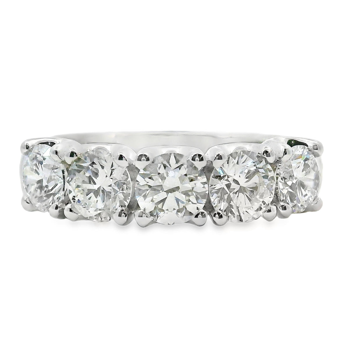 Carolyne 18ct White Gold Lab Grown Diamond 5 Stone Ring 2.00ct TDW