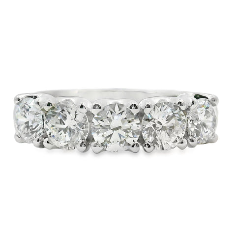 Carolyne 18ct White Gold Lab Grown Diamond 5 Stone Ring 2.00ct TDW