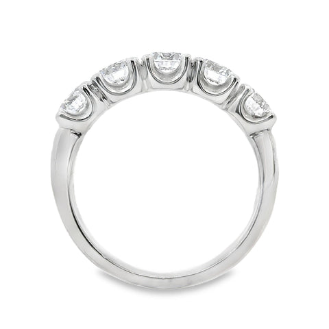 Carolyne 18ct White Gold Lab Grown Diamond 5 Stone Ring 2.00ct TDW