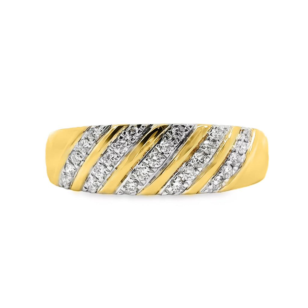 9ct Yellow Gold Diamond Dress Ring