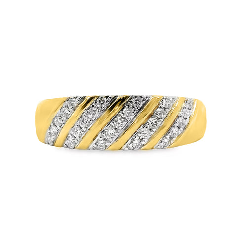 9ct Yellow Gold Diamond Dress Ring