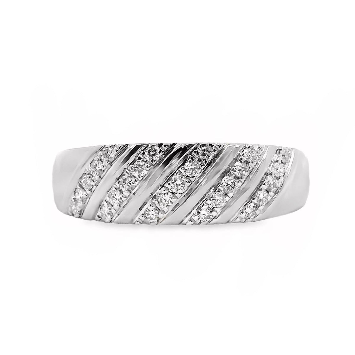 9ct White Gold Diamond Dress Ring