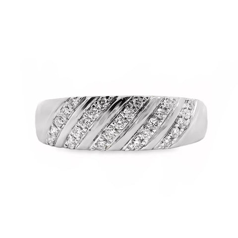 9ct White Gold Diamond Dress Ring