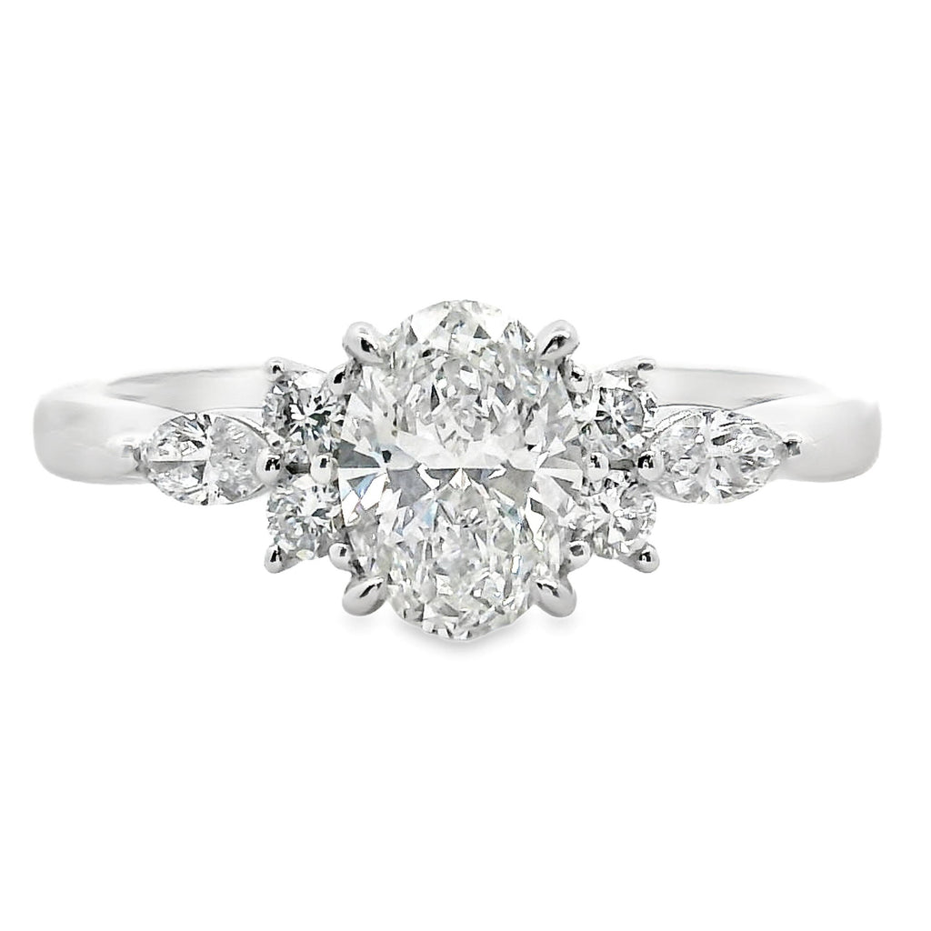 9ct White Gold Lab Grown Diamond Louise Ring