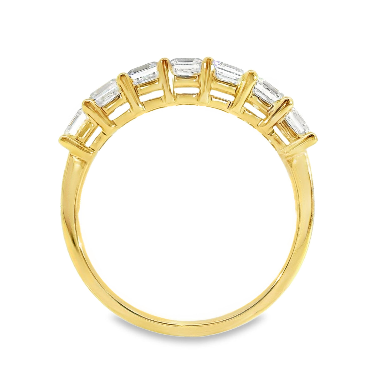 Ebony 9ct Yellow Gold Asscher Cut Lab Grown Diamond Ring