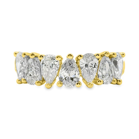 Juno 9ct Yellow Gold Pear Cut Lab Grown Diamond Ring
