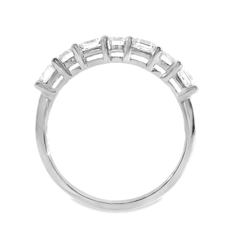Phillipa 9ct White Gold Alternating Round and Asscher Cut Lab Grown Diamond Ring