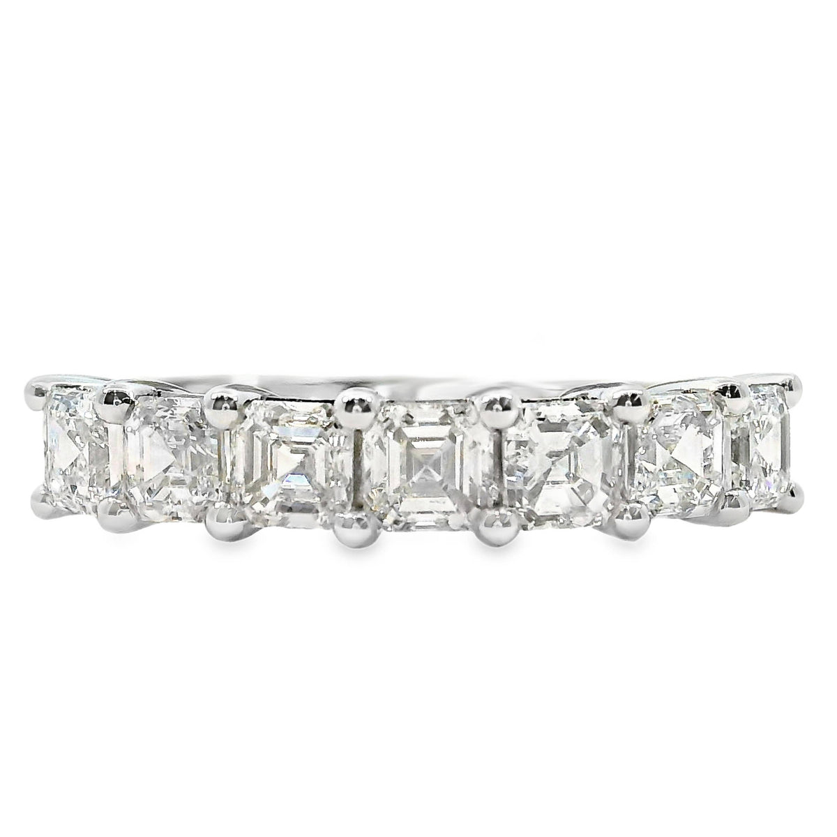 Ebony 9ct White Gold Asscher Cut Lab Grown Diamond Ring