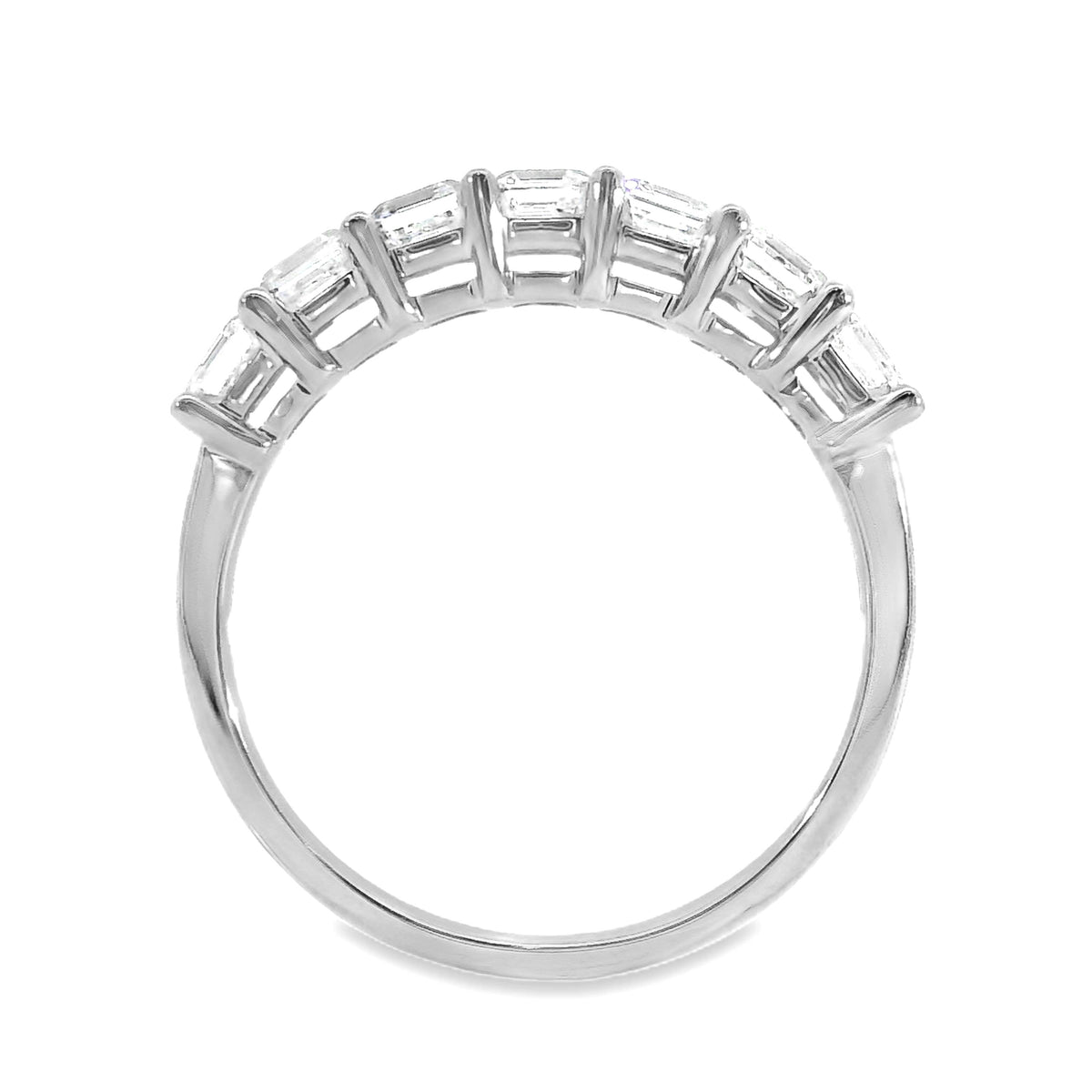 Ebony 9ct White Gold Asscher Cut Lab Grown Diamond Ring