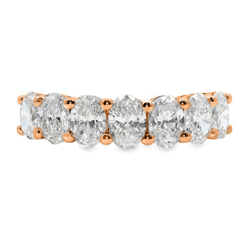 Claudia 9ct Rose Gold Oval Cut Lab Grown Diamond Ring
