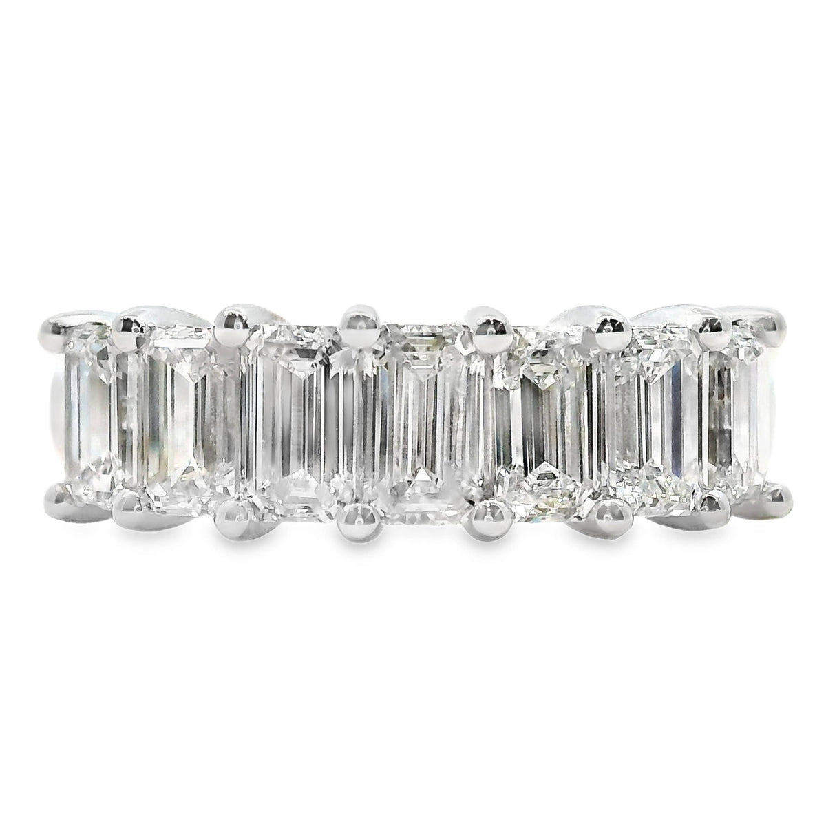 Iris 9ct White Gold Emerald Cut Lab Grown Diamond Ring