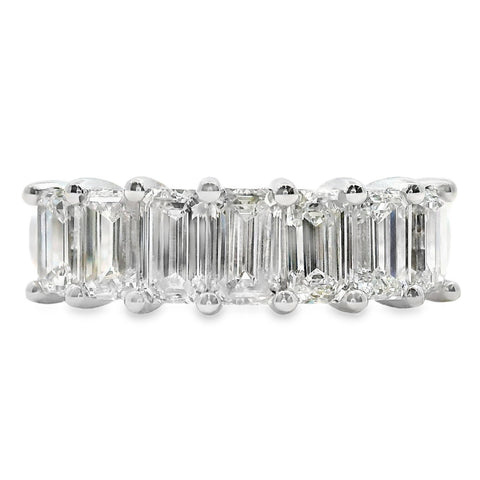 Iris 9ct White Gold Emerald Cut Lab Grown Diamond Ring