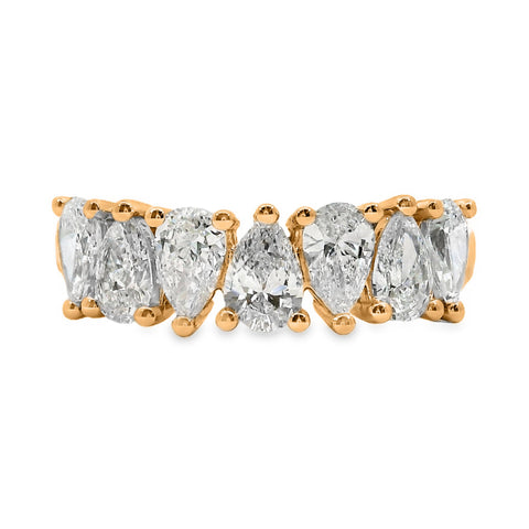 Juno 9ct Rose Gold Pear Cut Lab Grown Diamond Ring