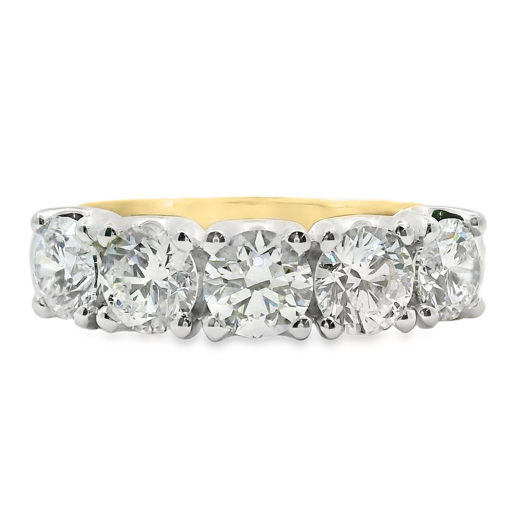 Carolyne 9ct Yellow Gold Lab Grown Diamond 5 Stone Ring 2.00ct TDW