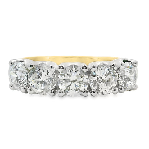 Carolyne 9ct Yellow Gold Lab Grown Diamond 5 Stone Ring 2.00ct TDW