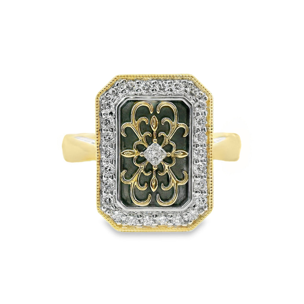 Bespoke 9ct Yellow Gold Filigree Dress Ring