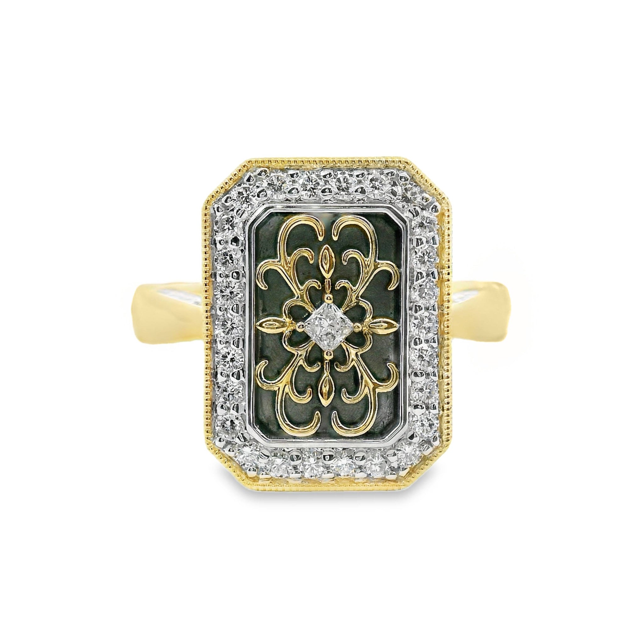 Bespoke 9ct Yellow Gold Filigree Dress Ring