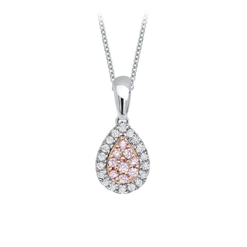 18ct Rose And White Gold Blush Pink Diamond Talullah Necklace