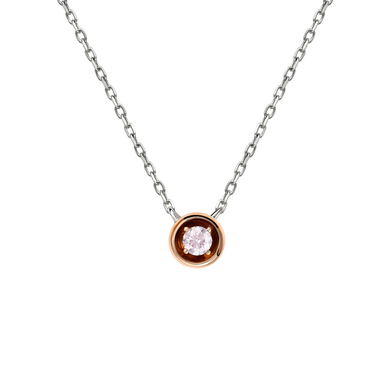 18ct Rose And White Gold Blush Pink Diamond Ophelia Necklace