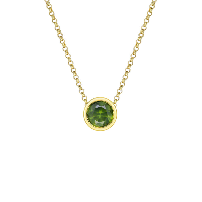 Sapphire Dreams 9ct Yellow Gold Adelia Round Sapphire Necklace