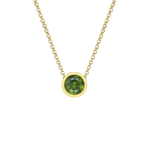 Sapphire Dreams 9ct Yellow Gold Adelia Round Sapphire Necklace