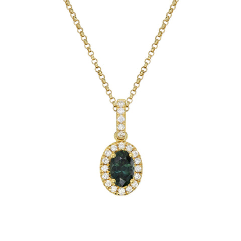 Sapphire Dreams 18ct Yellow Gold Clarissa Oval Sapphire Necklace