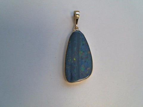 9ct YG Opal Doublet pendant