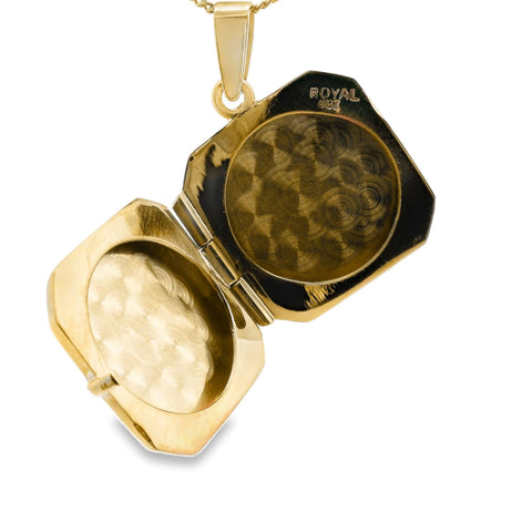 9ct Yellow Gold Engraved Locket