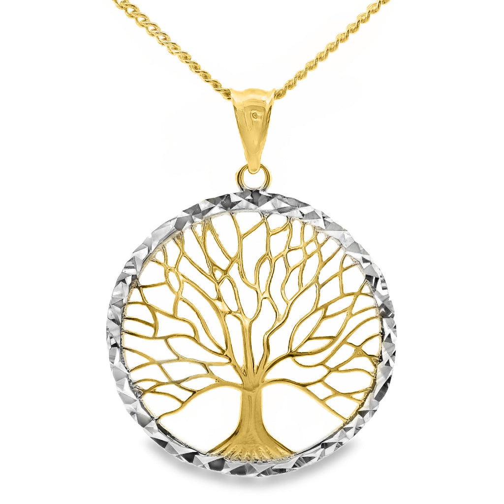 9ct Two Tone Tree Of Life Pendant