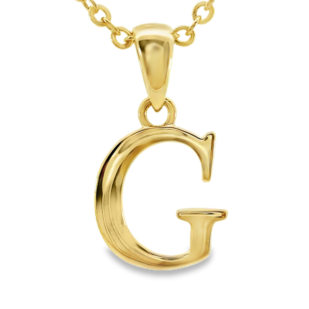 9ct Yellow Gold Initial G Pendant