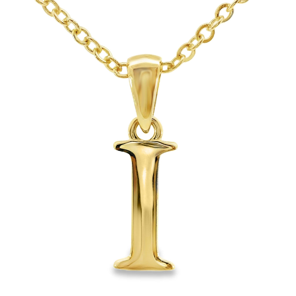 9ct Yellow Gold Initial I Pendant