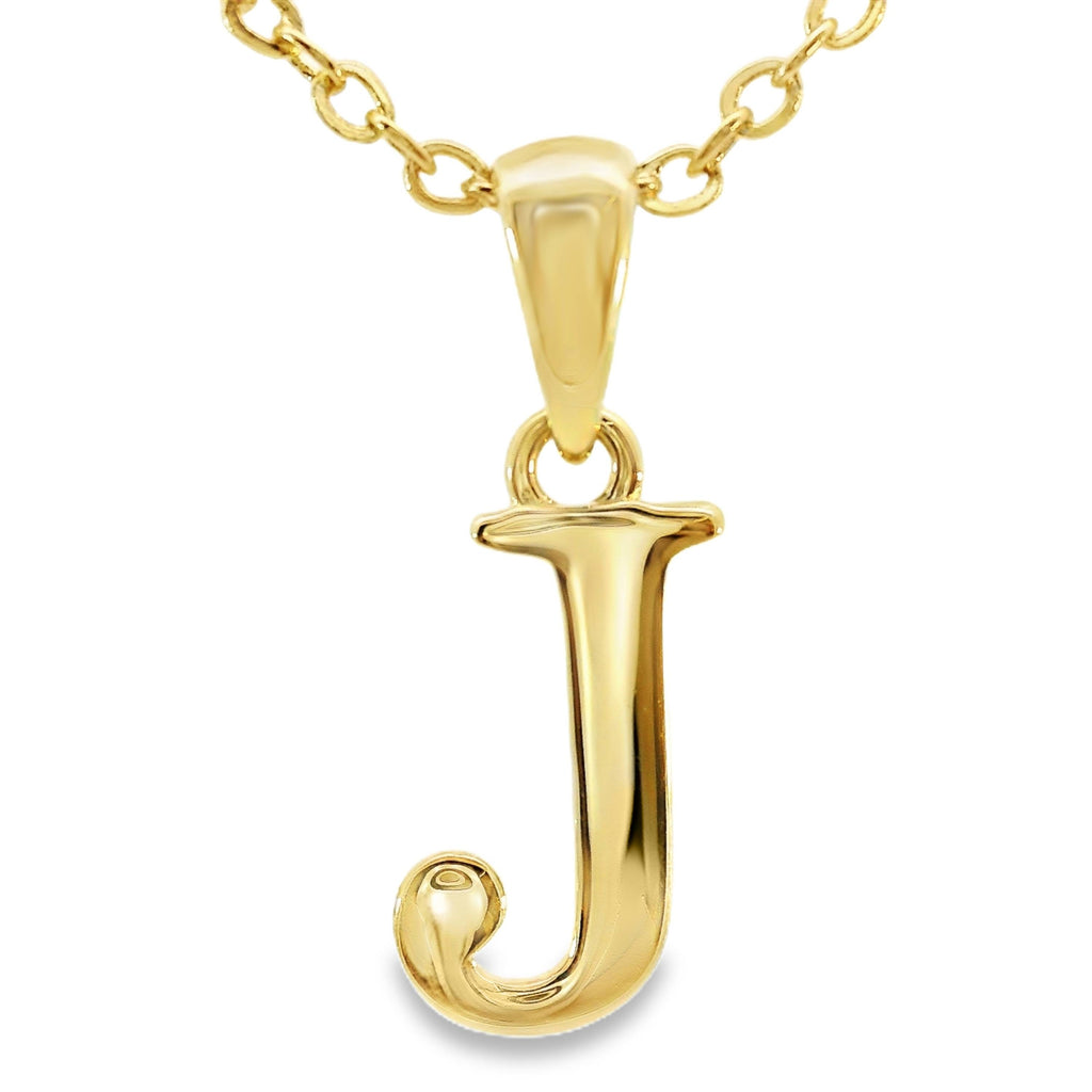 9ct Yellow Gold Initial J Pendant