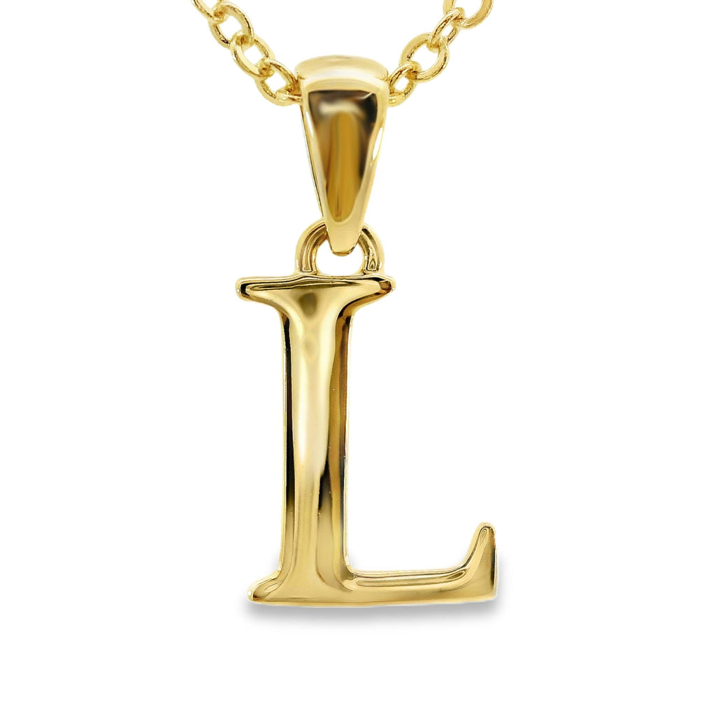 9ct Yellow Gold Initial L Pendant