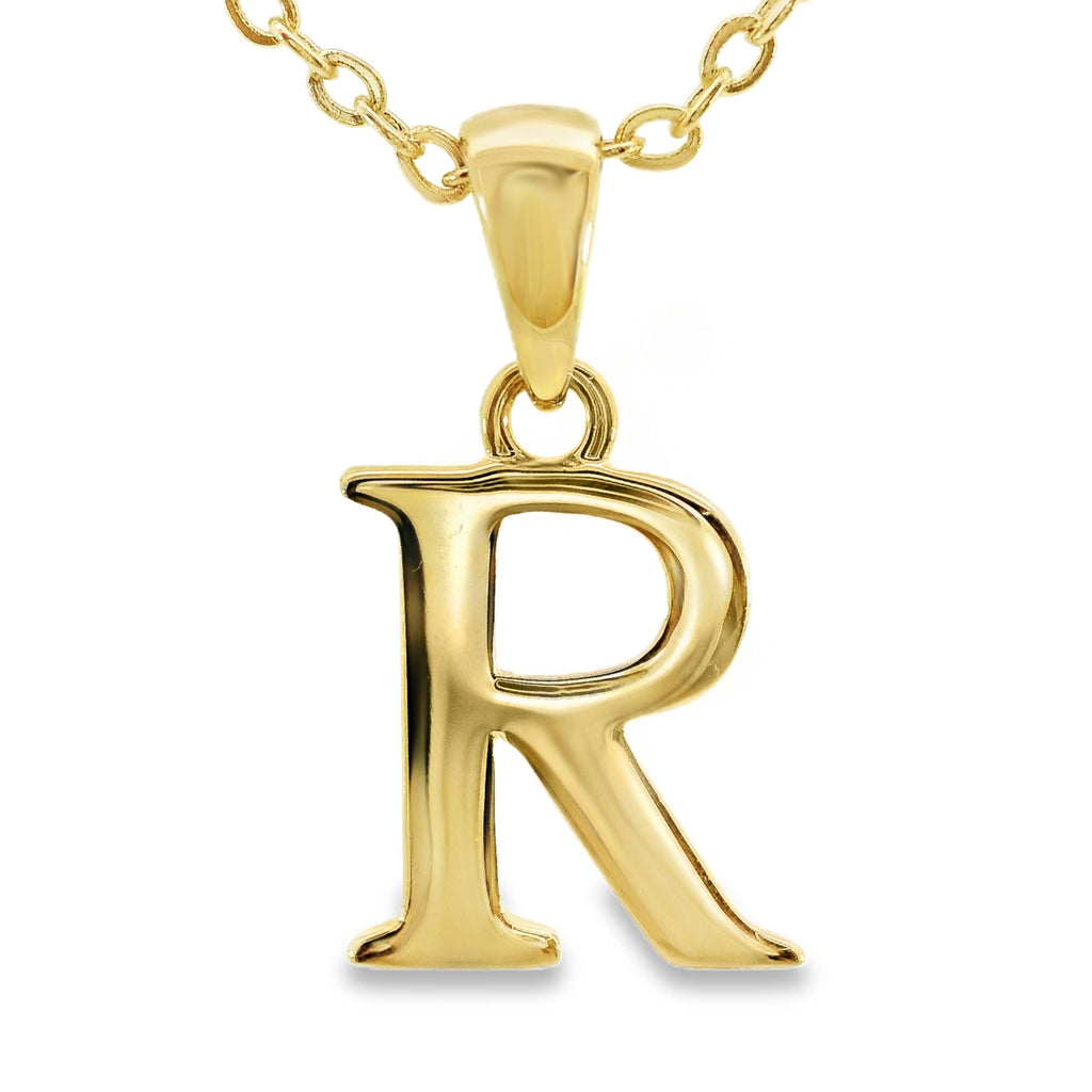 9ct Yellow Gold Initial R Pendant