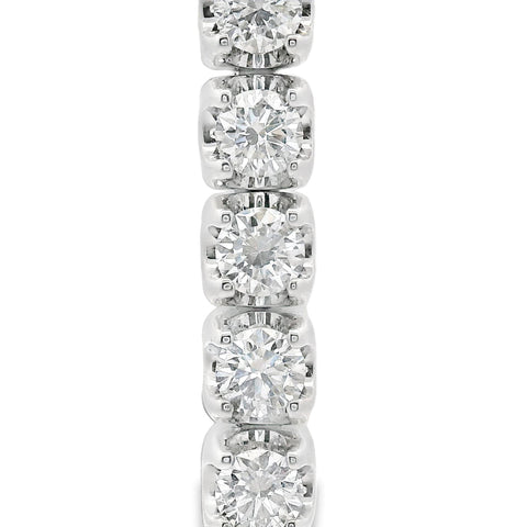 18ct White Gold Natural Diamond Tennis Bracelet 3.01ct TDW