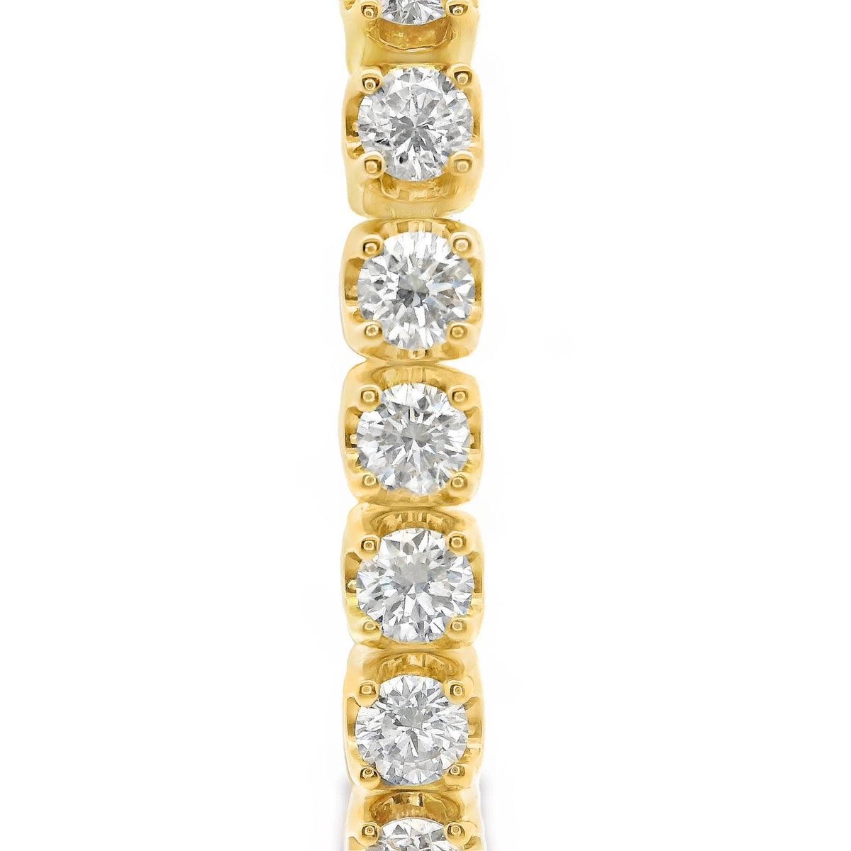 18ct Yellow Gold Lab Grown Diamond Tennis Bracelet 4.00ct TDW