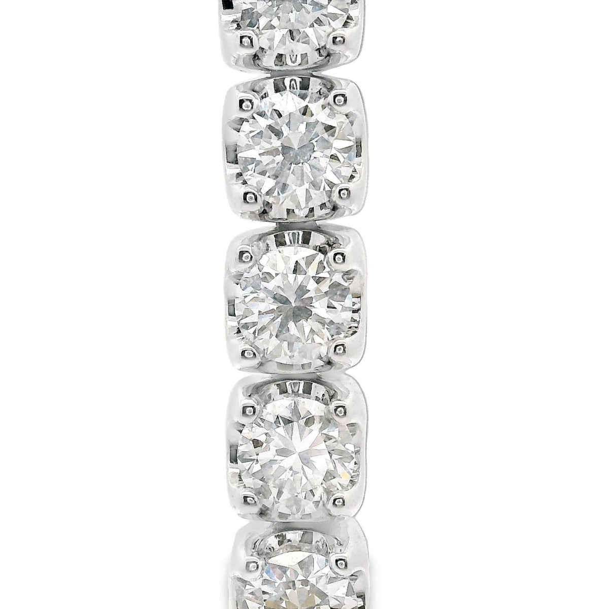 18ct White Gold Lab Grown Diamond Tennis Bracelet 5.70ct TDW