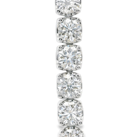 18ct White Gold Lab Grown Diamond Tennis Bracelet 10.00ct TDW