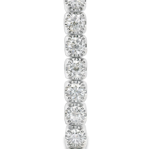 18ct White Gold Natural Diamond Tennis Bracelet 4.016ct TDW