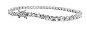 9ct White Gold Claw Set Lab Grown Diamond Tennis Bracelet 4.00ct TDW
