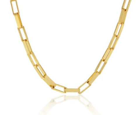 9ct Yellow Gold Long Box Paperclip Bracelet