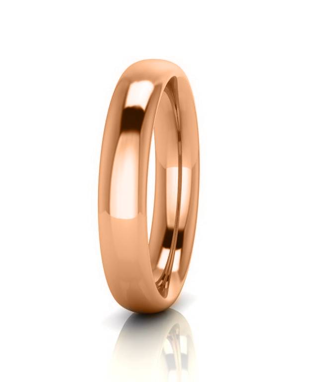 9ct Rose Gold Comfort Fit Hollow Bangle 14mm