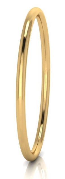 9ct Yellow Gold Solid Golf Bangle 3.5mm